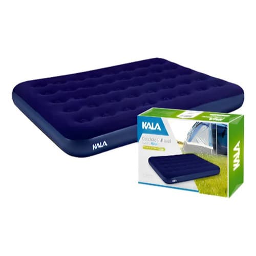 Colchão Premium De Casal Inflável 200kgs 191x137x22 Azul 279455 Kala