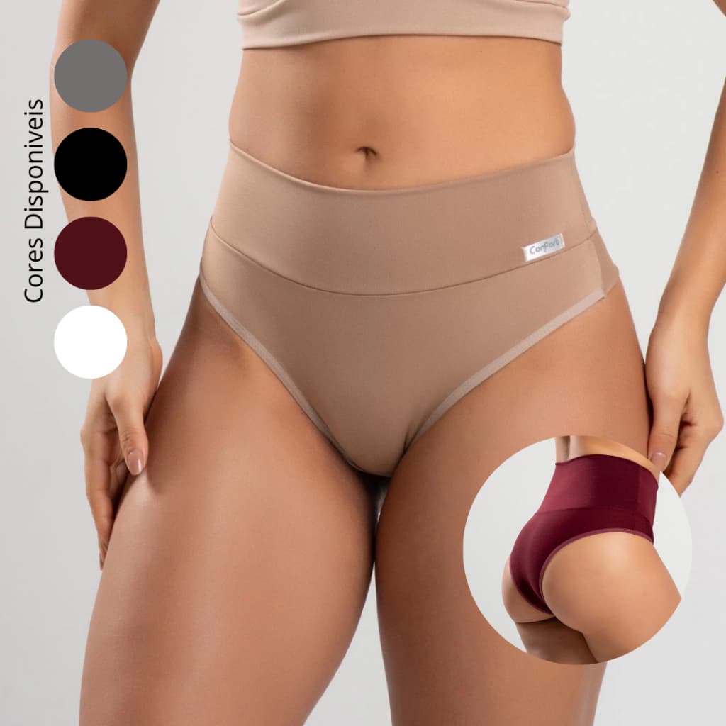 Calcinha cós alto segura barriga Cinta Modeladora Feminina calcinha cintura alta