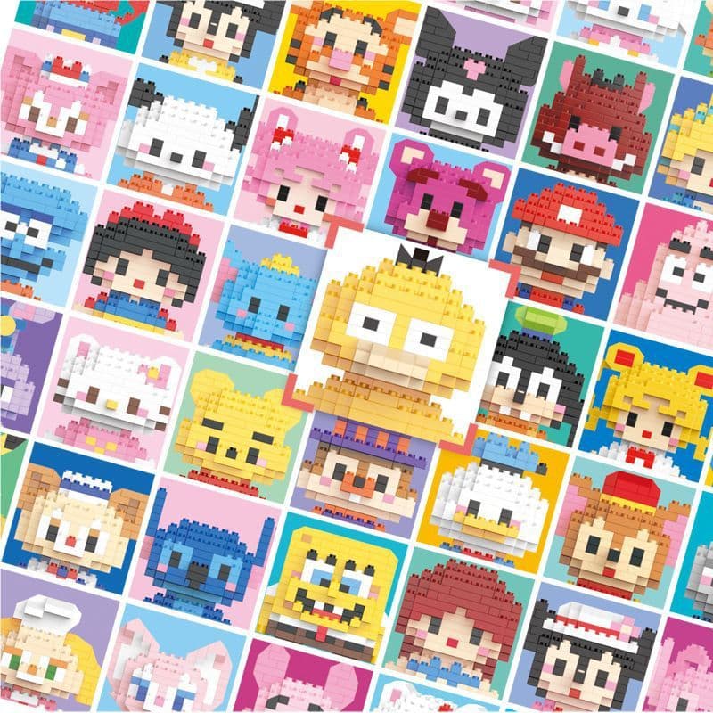Blocos de Montar Kawaii Hello Kitty Mini Building Blocks Bonecos Colecionáveis Brinquedo Decor
