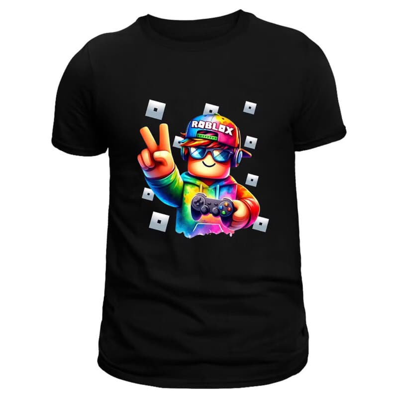 Camisa estampa Roblox Jogo camiseta infantil 1-14 e adulto P ao GG