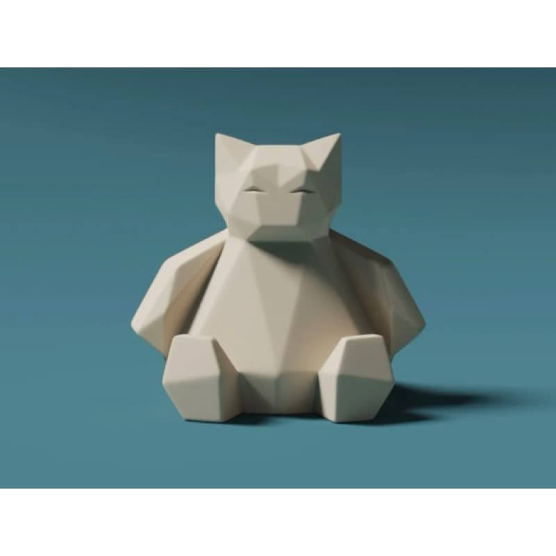 Snorlax Geométrico Pokemon Enfeite Minimalista