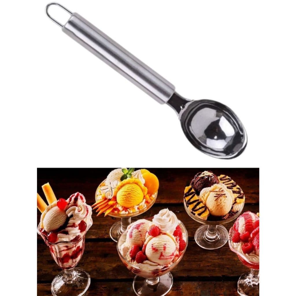 Colher de Sorvete Pegador Concha de Aço Inox Bola de Sorvete 19 cm