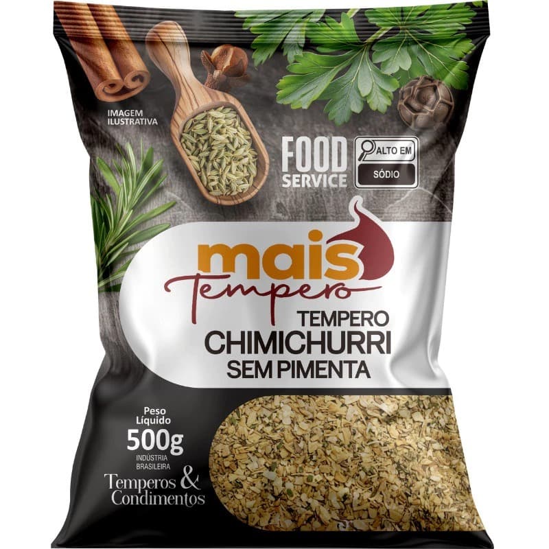 Chimichurri Sem Pimenta 1 Kilo e 500g Tempero LTT Linha Premium - Promoção