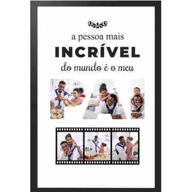 Presente Dia Dos Pais Quadro Personalizado Pai Você Incrível
