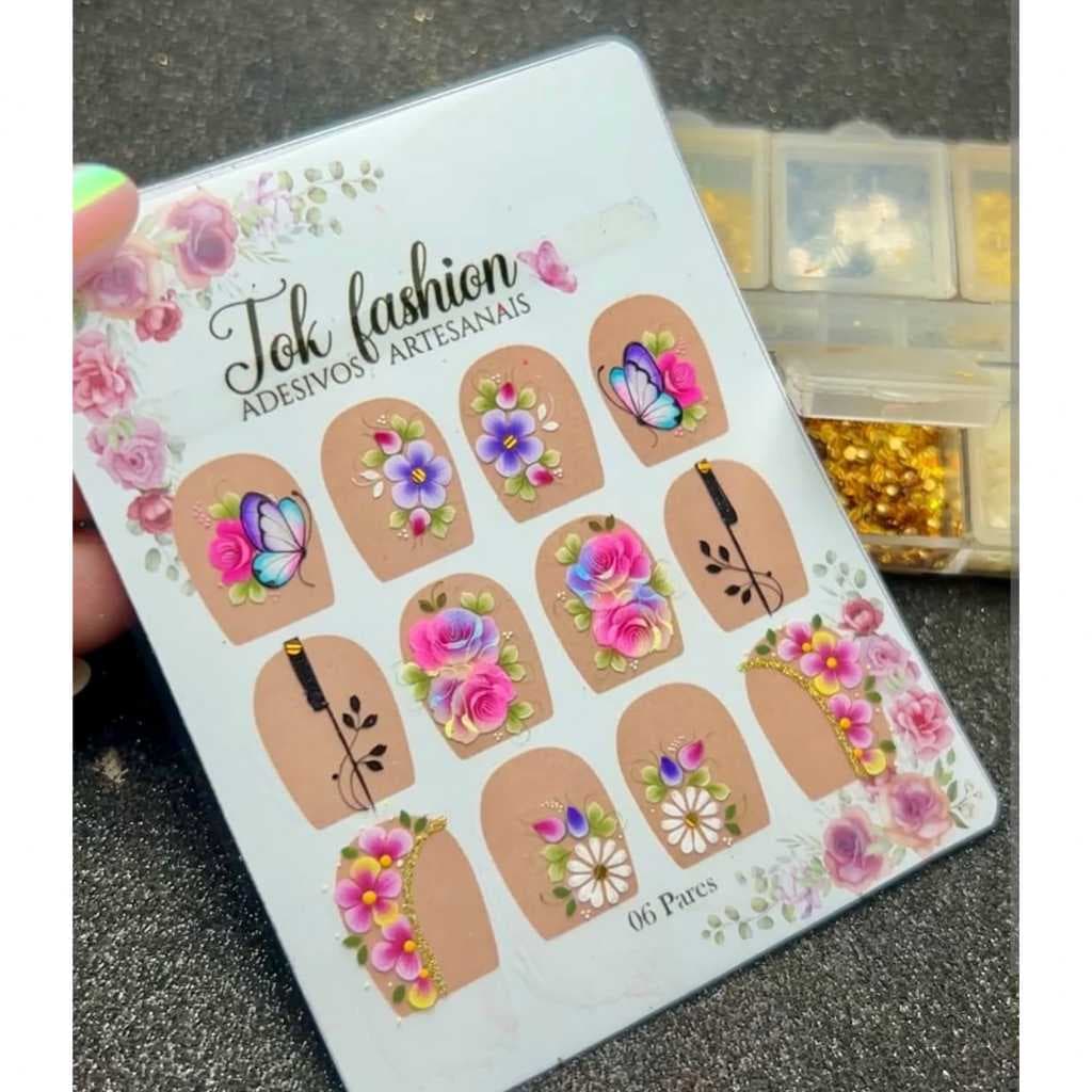 168 adesivos artesanais para unhas com pedrarias e joias e strass importado, peliculas para unhas