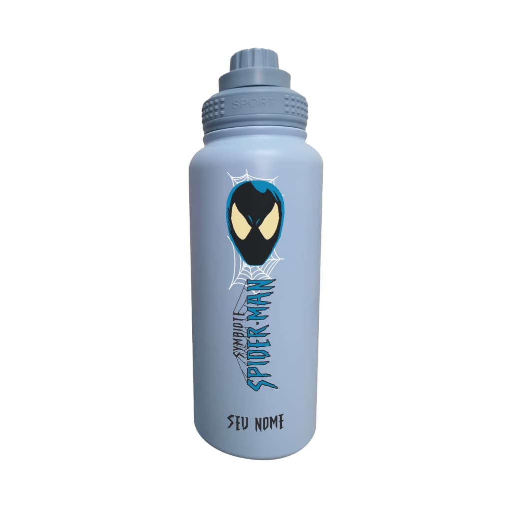 Garrafa Térmica Fresh Com Alça Personalizada do Homem-Aranha Simbionte Com Nome [G-073]
