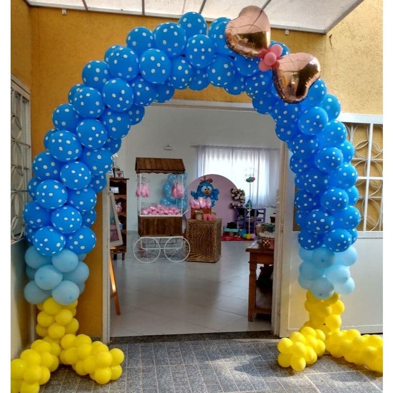 Balão para Festas com bolinhas poá - kit  com 75 bexigas n 9 - temático Galinha pintadinha