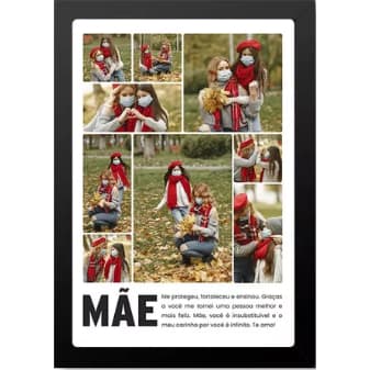 Quadro Decorativo Com Fotos Presente De Aniversário Mãe