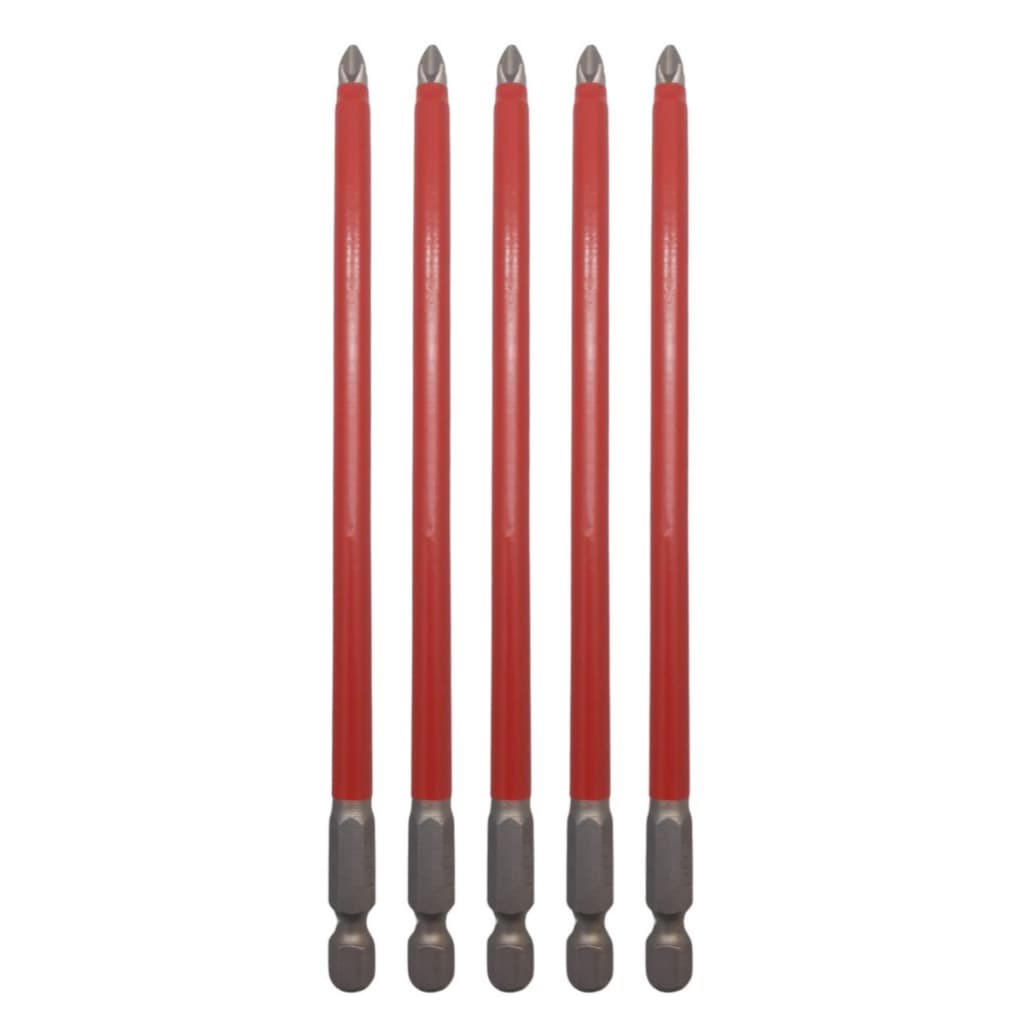 Ponta PH2 150mm Philips Longa Magnética Antiderrapante 5 peças 1/4 '' hex