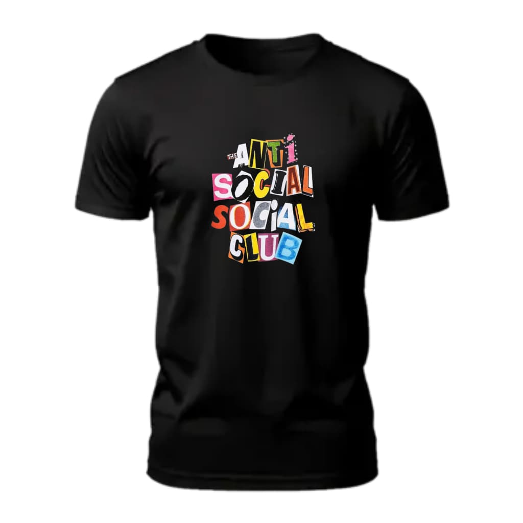 CAMISETA ANTI SOCIAL ENVIO IMEDIATO PERSONALIZADA TODAS AS CORES UNISSEX