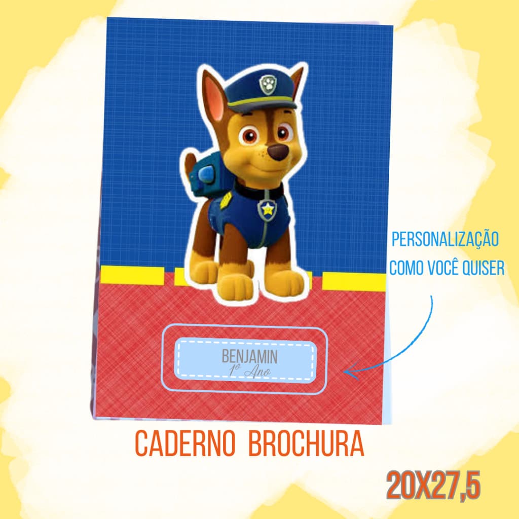 Caderno grande de brochura personalizado