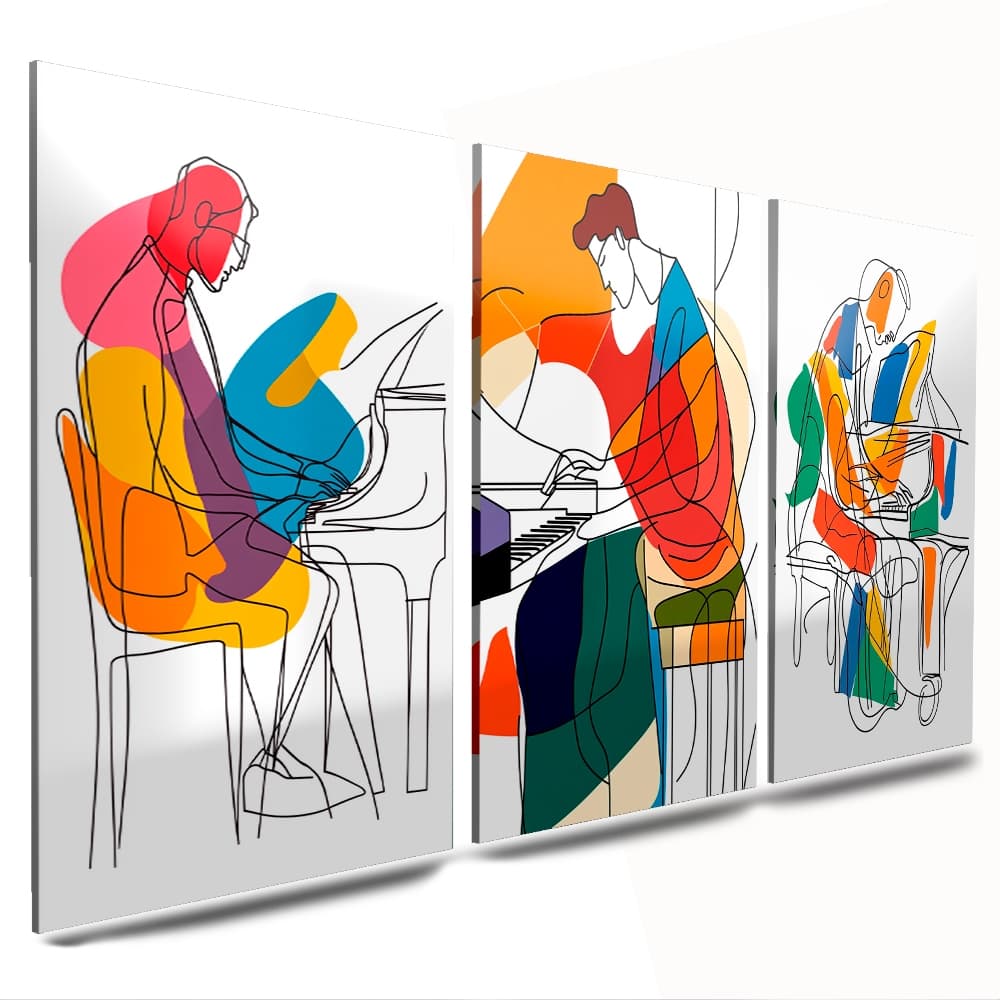 quadros decorativos em mdf 3 peças sala escritorio moderno quarto