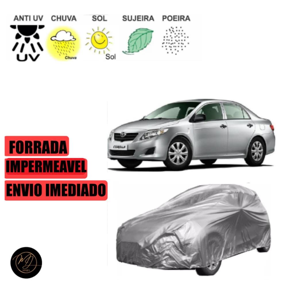 Capa de Cobrir Carro COROLLA- Impermeável e Proteção Completa contra Sol, Chuva e Poeira 🌞🌧️🚗