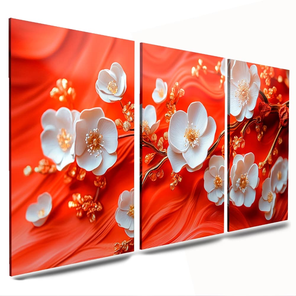 quadros decorativos flor orquidea branca mdf sala escritorio
