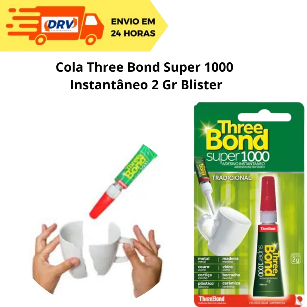 Cola Three Bond Super 1000 Instantâneo 2 Gr Blister - Cola - Three Bond - Super 1000