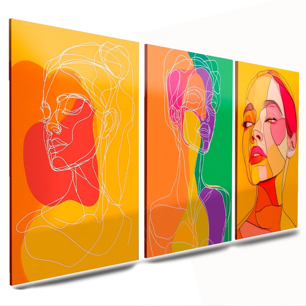 quadros decorativos mdf grande mulher mulheres moderna sala quarto