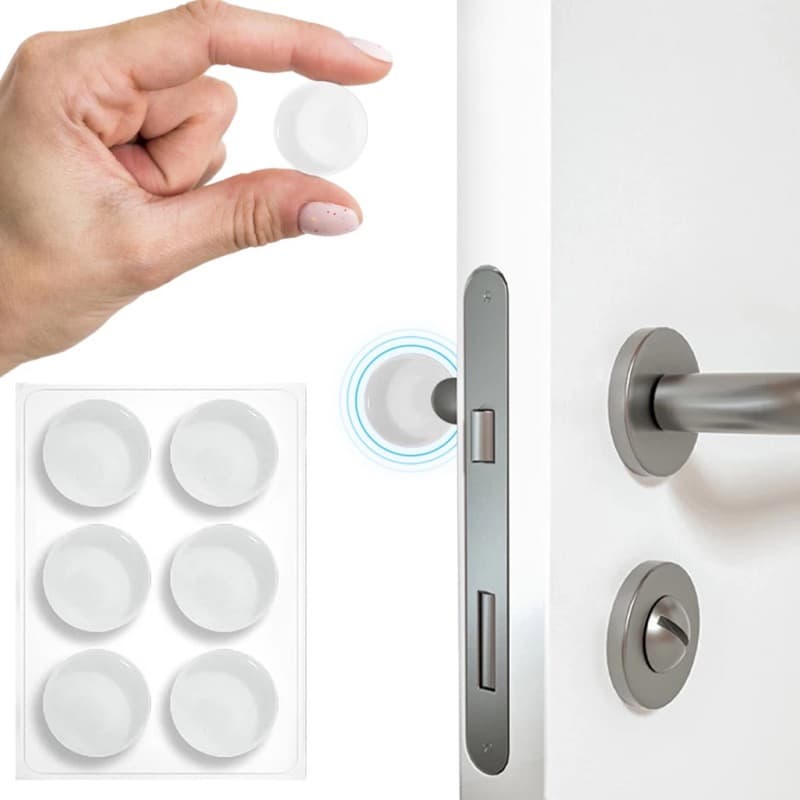 Adesivo Protetor Redondo Silicone Anti Impacto Vidro Parede Porta Móveis Multiuso Anti Ruído vc