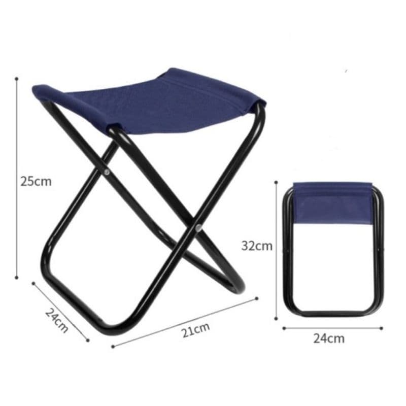 Banqueta Banquinho Dobrável De Praia Pesca Alumínio 25cm
