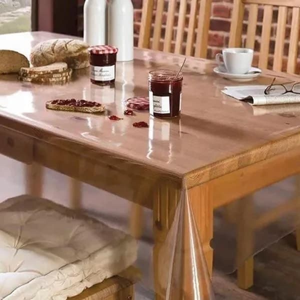 Toalha De Mesa Plástico Impermeável 0,20mm 2,20m X1,40m Pvc Enviado Em Rolo