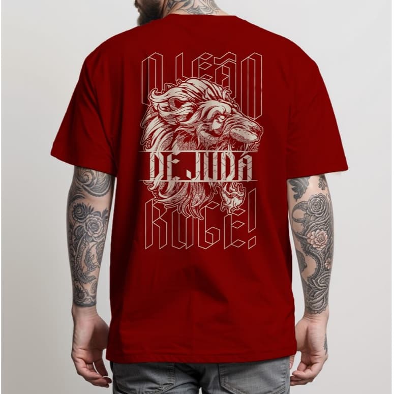 Camisa Masculina Blusa Leão de Judá Camiseta Jesus Cristã Lançamento Tshirt