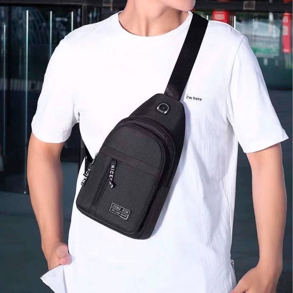 Bolsa Transversal Unissex Estilo, Praticidade Bag Ombro Esportiva Casual