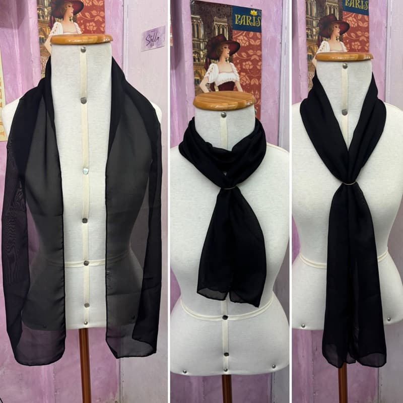 Echarpe Preta preto - uniforme /empresas/igrejas/congresso/eventos