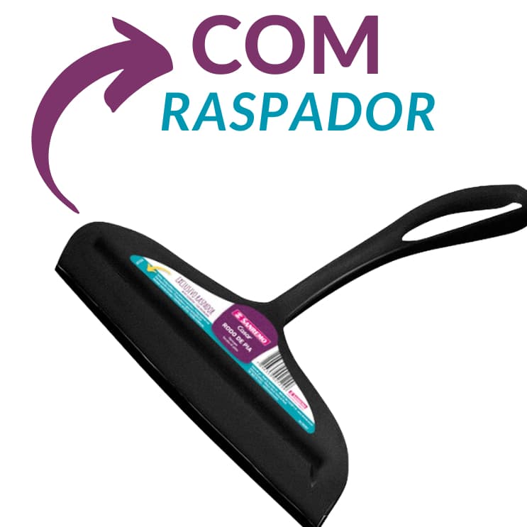 Rodo de Pia com Raspador Sanremo – 18x14x2 Preto