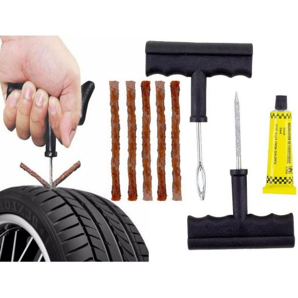 Reparo de pneu moto carro sem câmara pneus furado kit com 5 reparo tipo macarrão