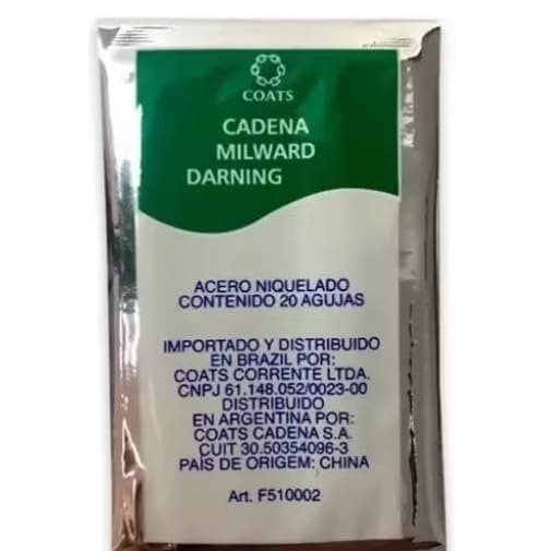Agulha De Mão Para Costura Corrente Darning - 20 Unidades