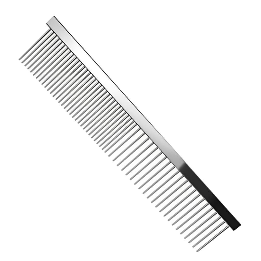 Pente Escova Longo Desembaraçador Para Escovar Pelos Pet Cachorro Gato Aço Inox Petshop Banho E Tosa