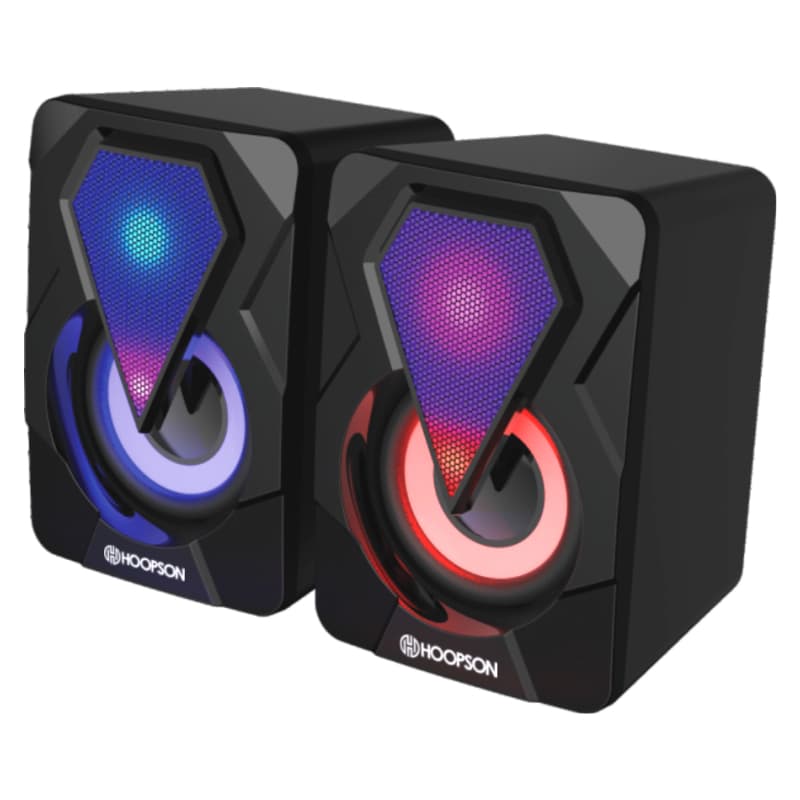 Caixa De Som Gamer Led Rgb Com Fio P2 Computador 6w PC021LED