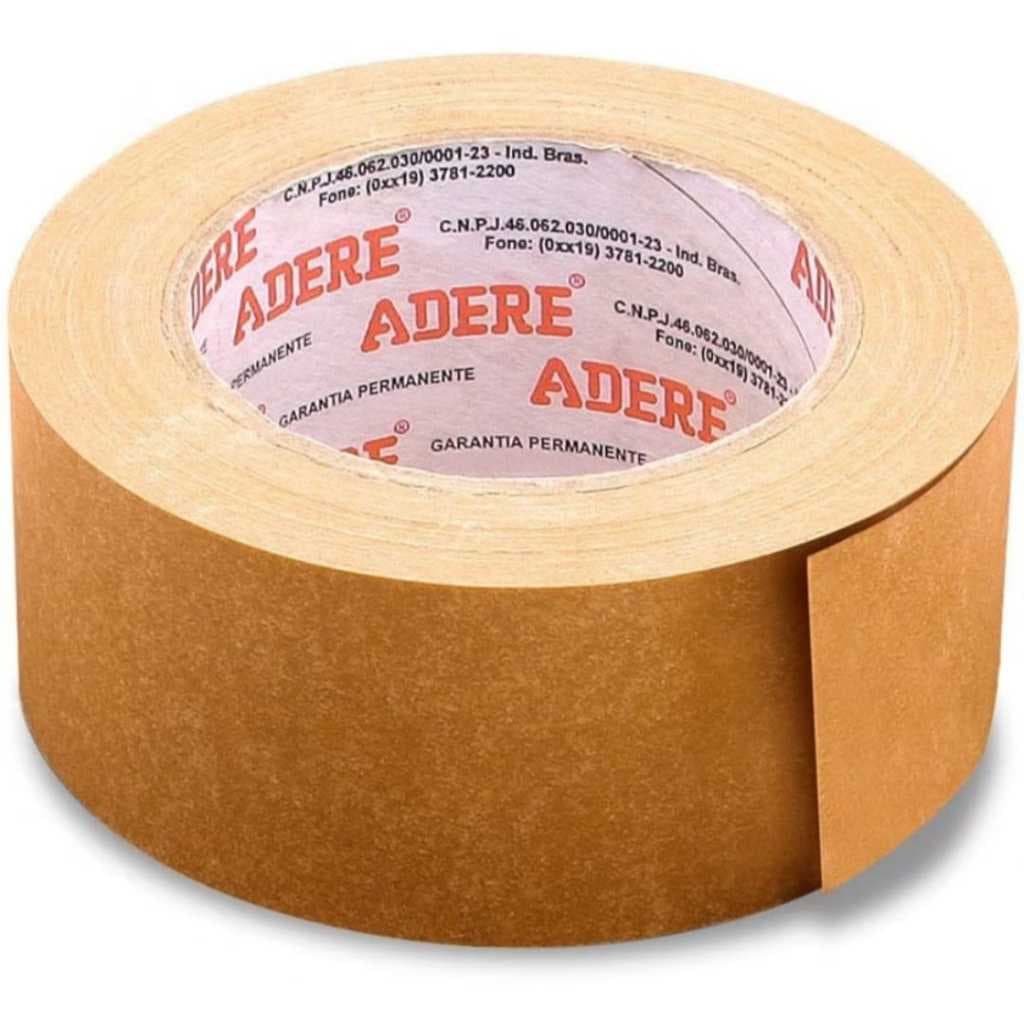 Rolo Fita Kraft Adesiva Adere 50mm X 100m* Lisa Embalagem  Uso Geral Embalagem