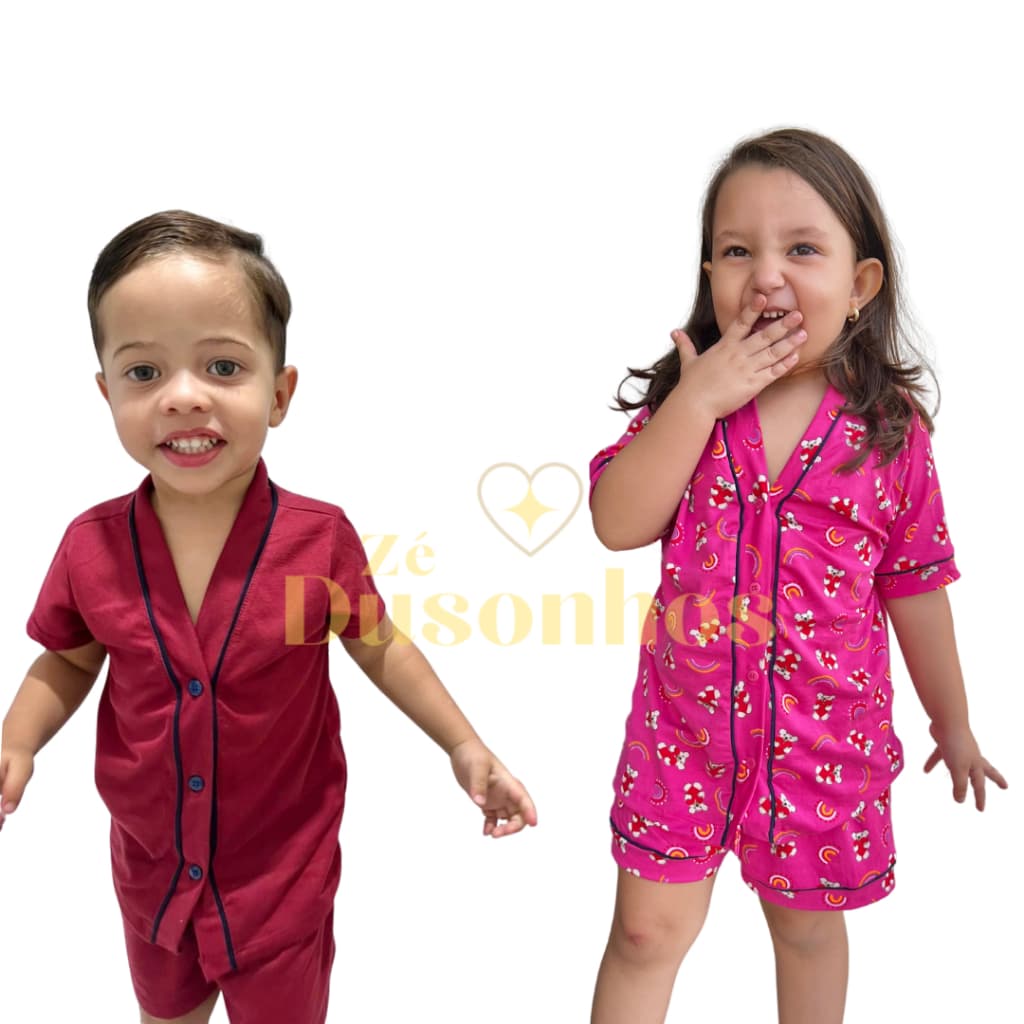 Pijama americano infantil masculino e feminino
