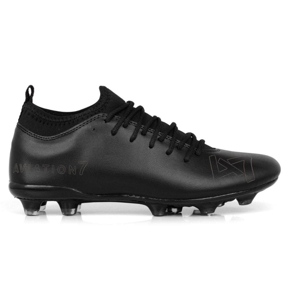 Chuteira De Botinha Campo All Black Cano Alto Médio Trava Profissional