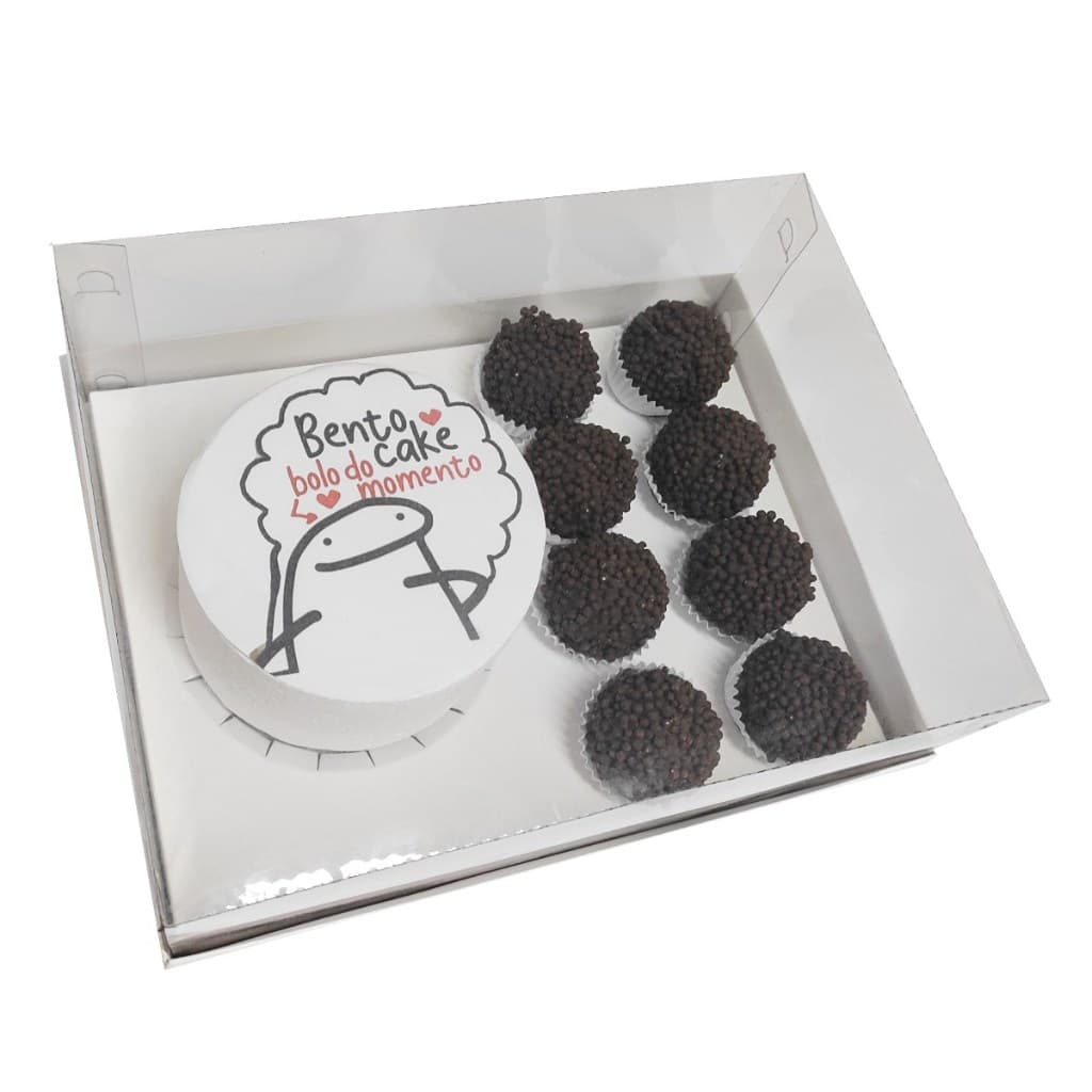 Caixa para Bolo Bento Cake e Doces 24x18,5x9 Embalagem Mini Bolo