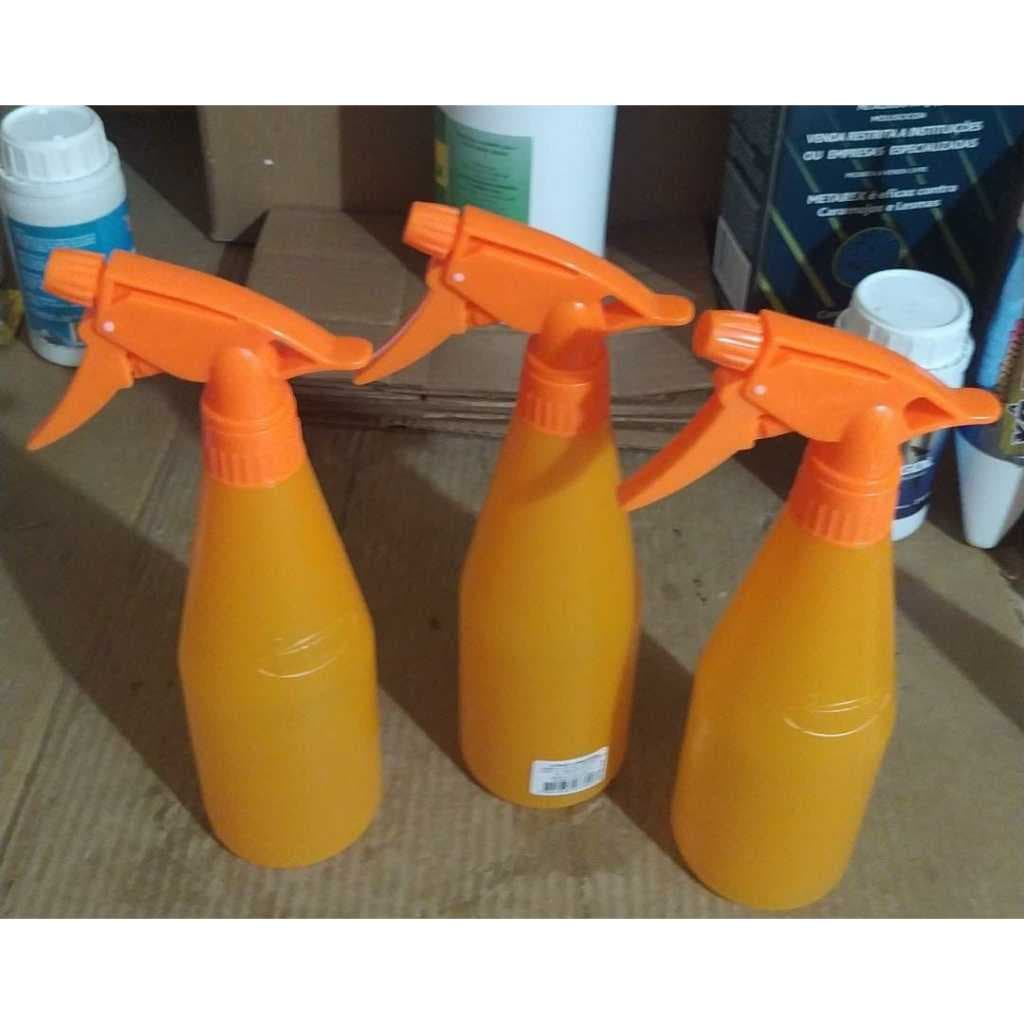 Kit com 3 Pulverizadores / Borrifadores Manuais Ultrajet 500ml Guarany Pulverizador Ultrajet Laranja