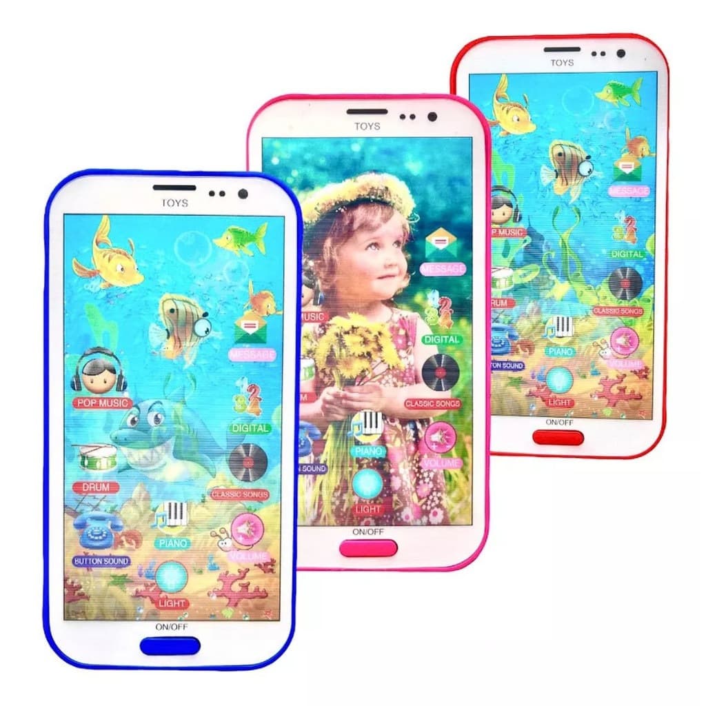 Brinquedo Celular Infantil Musical Sons Com imagem Smartphone Para Criança 3D