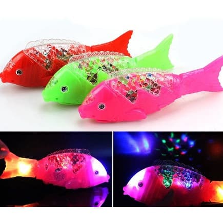 Brinquedo Peixe Elétrico Com Luz Infantil Crianças
