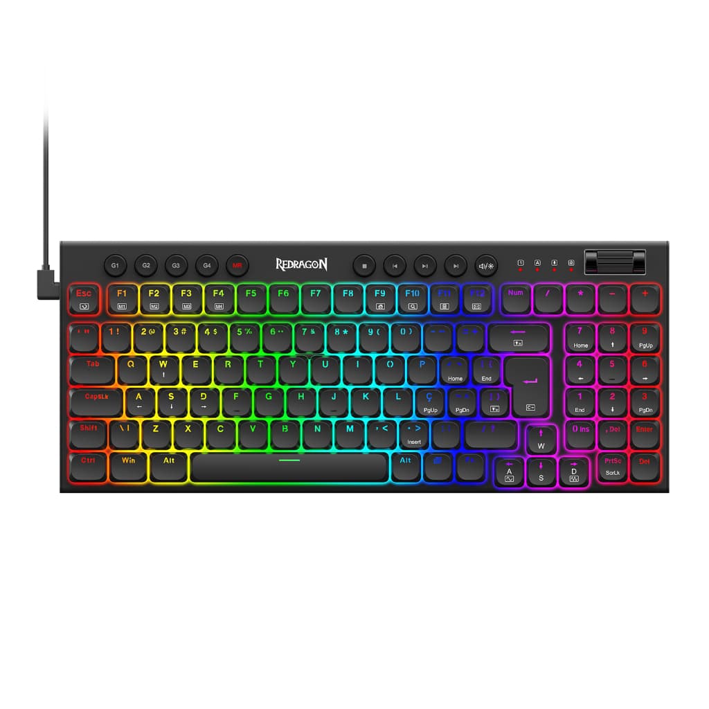 Teclado Mecânico RGB Low Profile Redragon Sion Switch Brown K653-RGB