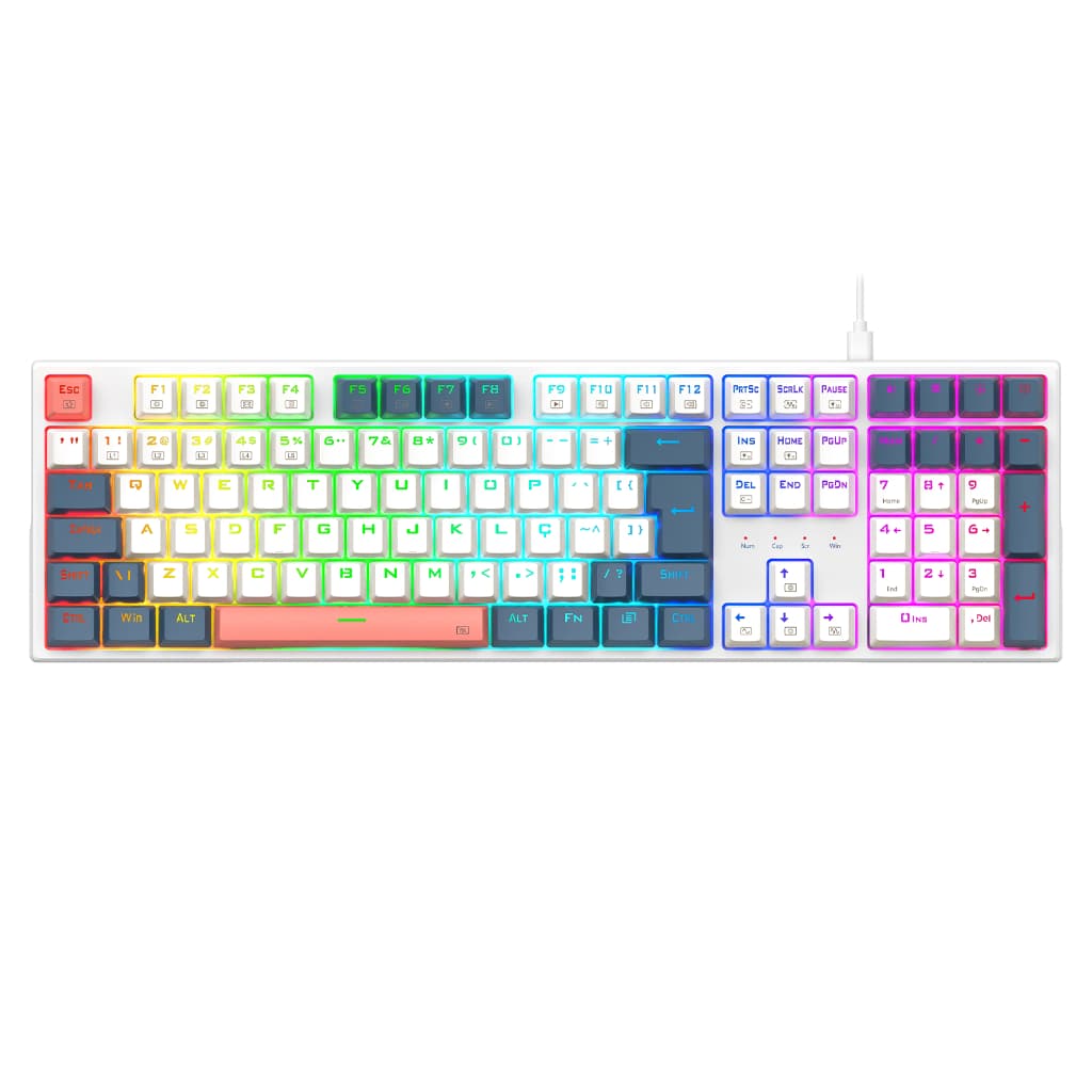 Teclado Mecânico RGB Redragon Trundle Switch Marrom Brown ABNT2