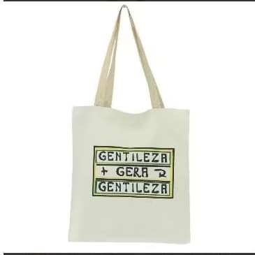Bolsa Feminina Ecobag 100% algodão Estampa GENTILEZA GERA