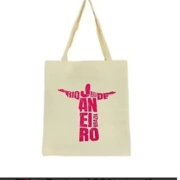 Bolsa Ecobag 100% algodão CRISTO (rosa)
