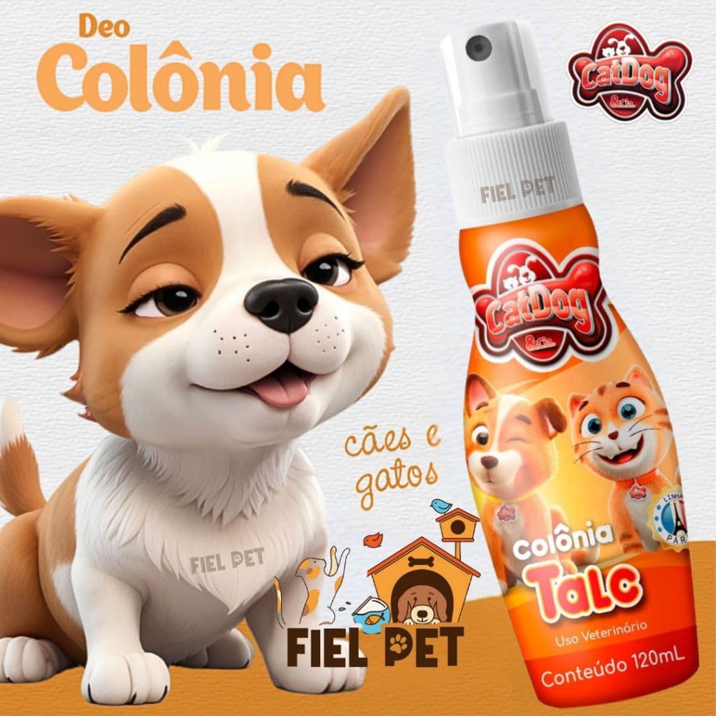 Perfume Deo Colonia para Cachorro Talco 120ml - perfume Pet Cães e Gatos