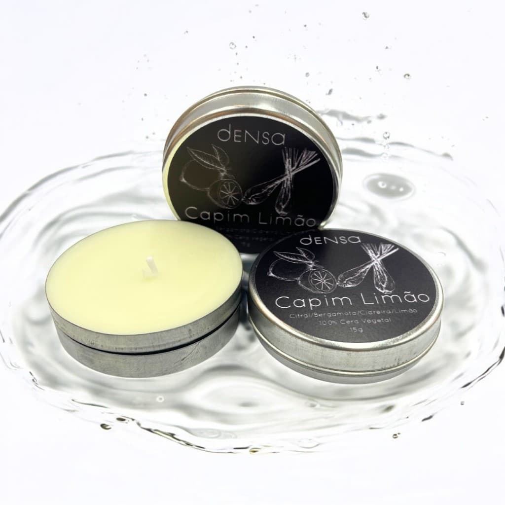 Mini Vela Aromática Perfumada Latinha Capim-limão Viagem Casa Lembrancianha Evento Presente
