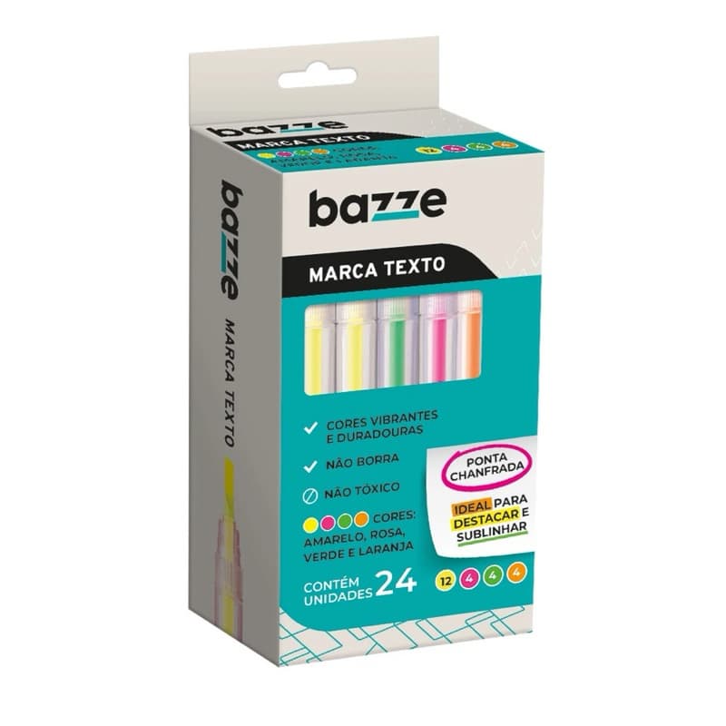 TRIS Marca texto cores sortidas - CX 24UND - BAZZE