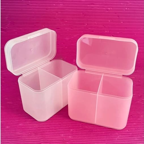 Porta Algodão Com 2 Divisórias Para Manicure E Unhas Promoção