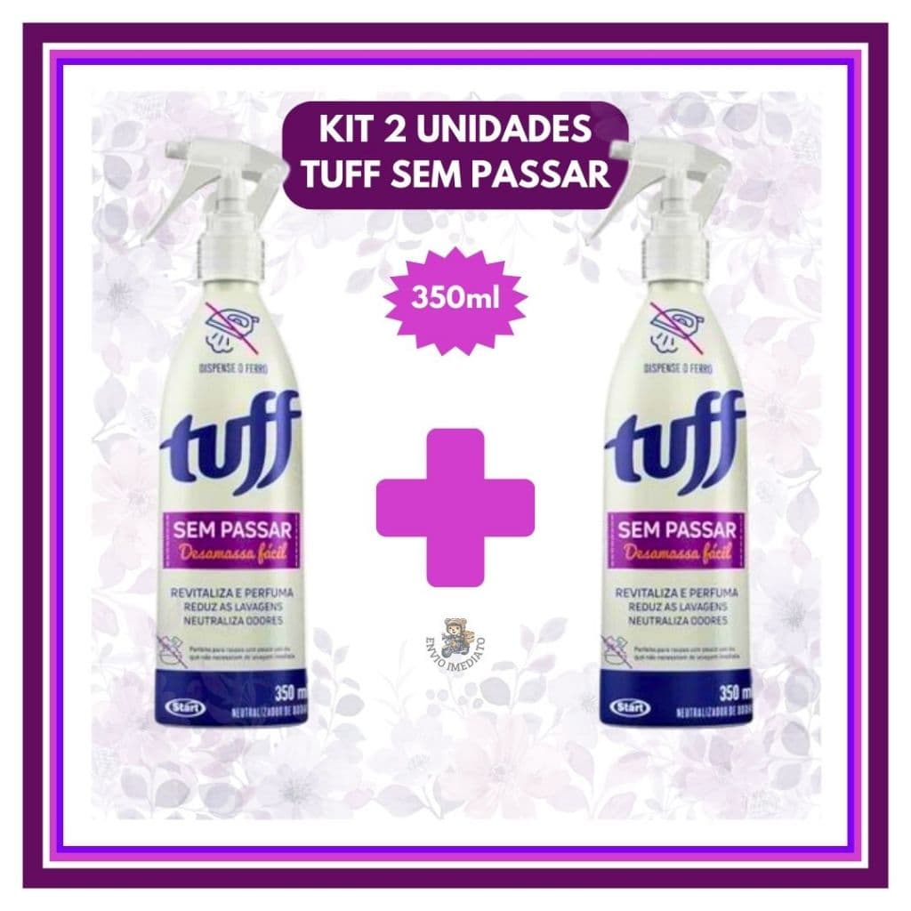 Tuff Sem Passar Desamassa Roupa Fácil 350ML Neutraliza De Odores Spray Sem Ferro Start Praticidade