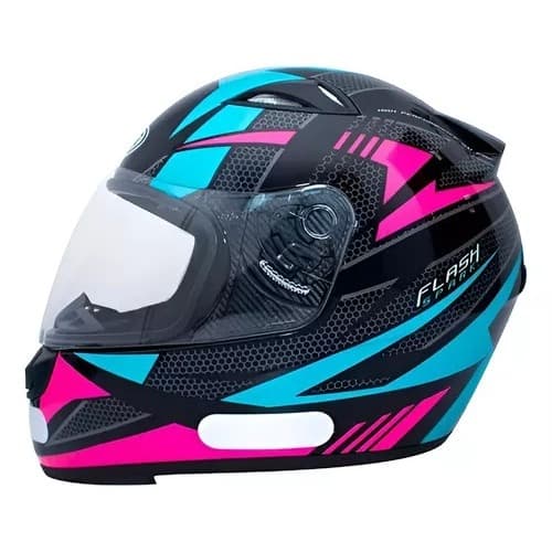 Capacete Fechado New Spark Flash Spider Moto Sportivo Preto Fosco/azul Tifanny Vermelho Fosco Azul Laranja Tam 56 58 60