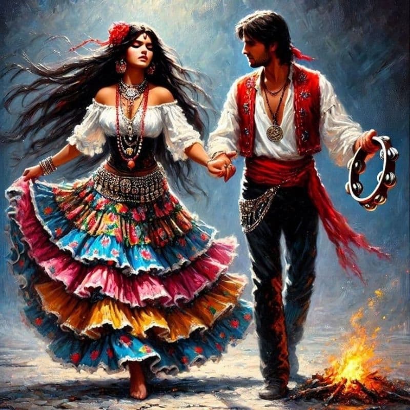 Quadro Decorativo Casal Cigano Envio Imediato