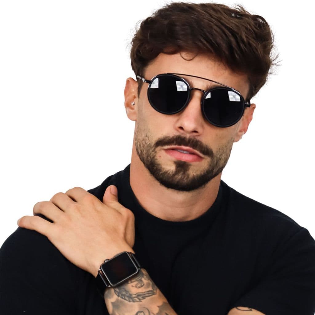Óculos De Sol Lux Glasses Redondo Metal Unissex Lançamento